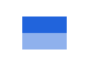 Blue rectangle with an opaque upper half, translucent lower half and transparent surroundings